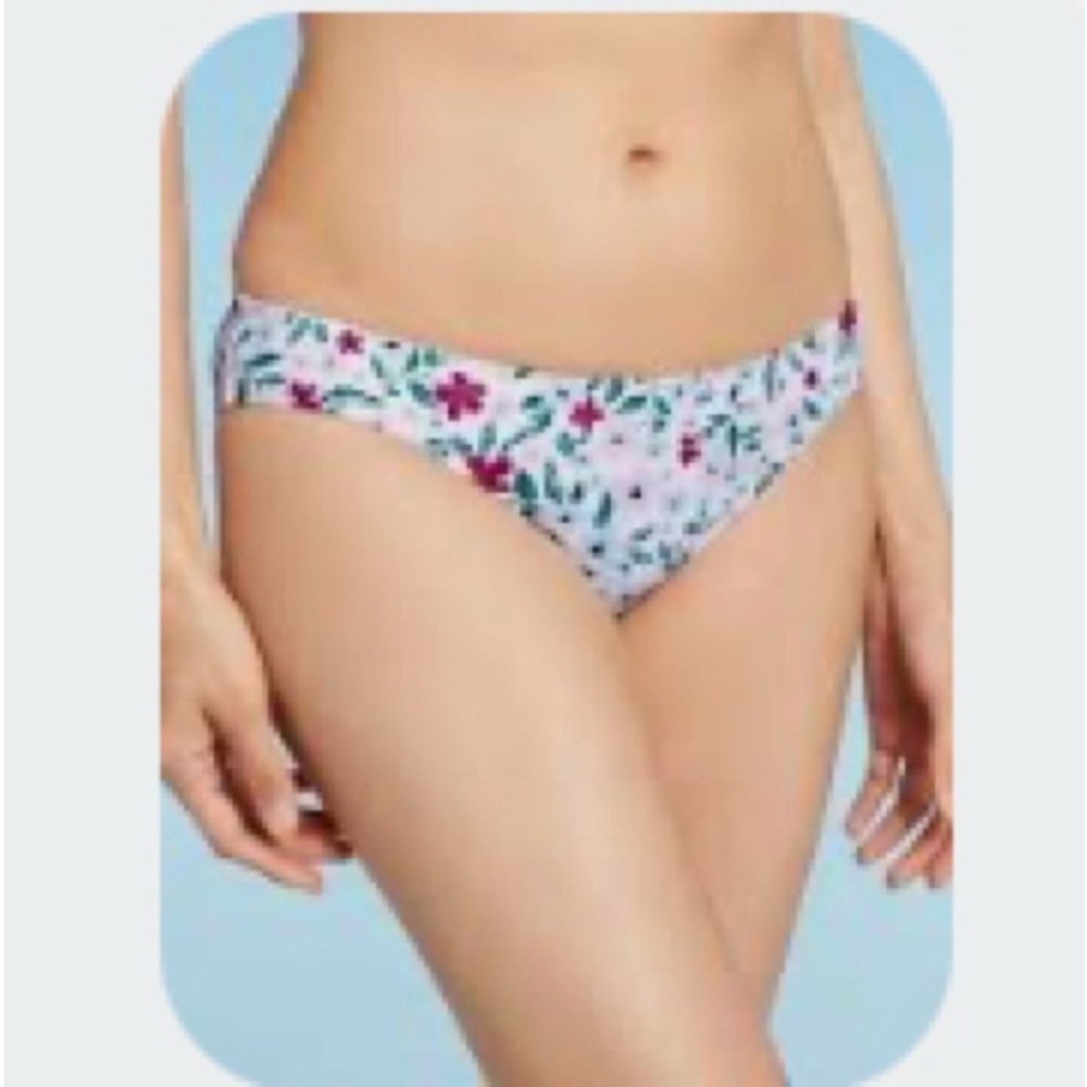 Kona Sol Floral Multicolor Hipster Women’s Large Bikini Bottom NWOT